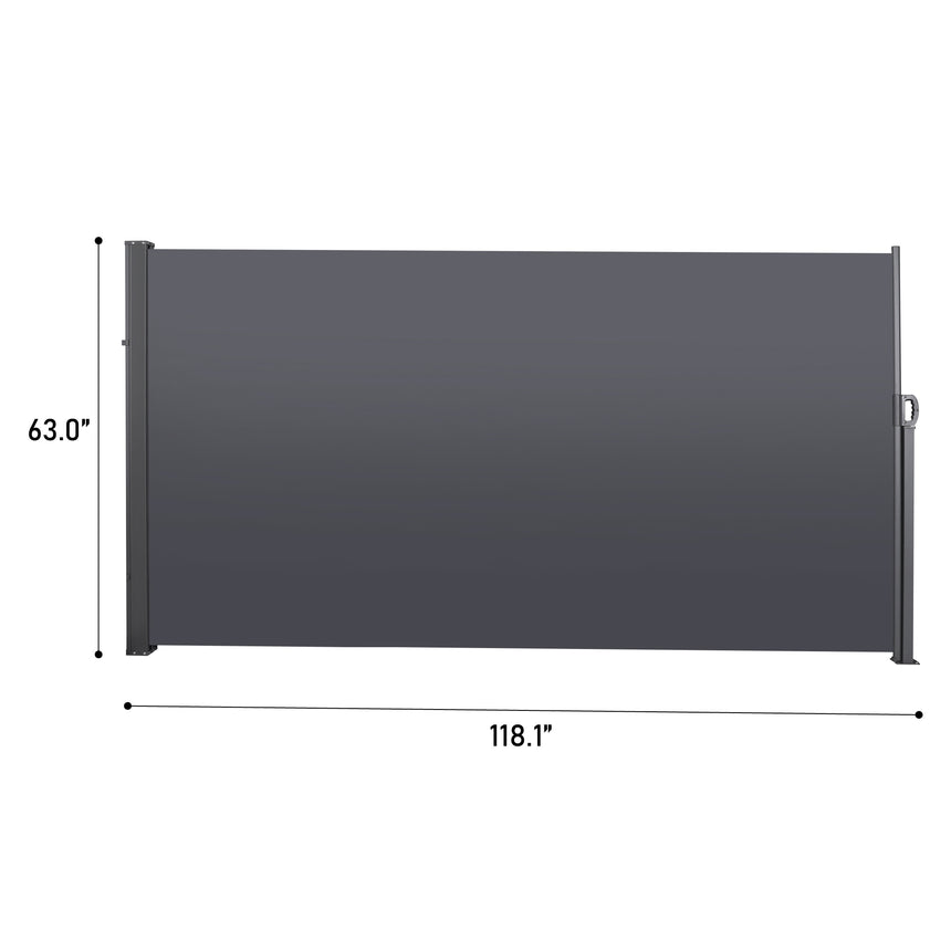 118" x 63" Retractable Side Screen Awning