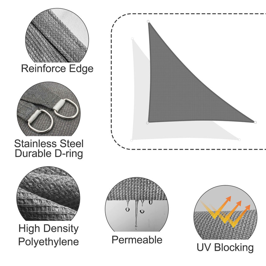 Permeable Right Triangle Sun Shade Sail